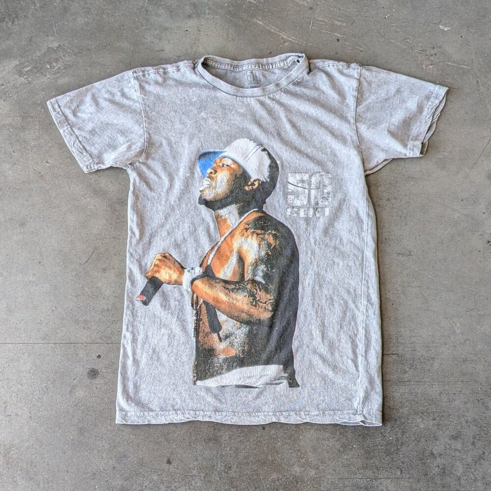50 Cent In Da Club Gray Short Sleeve Graphic Tee small